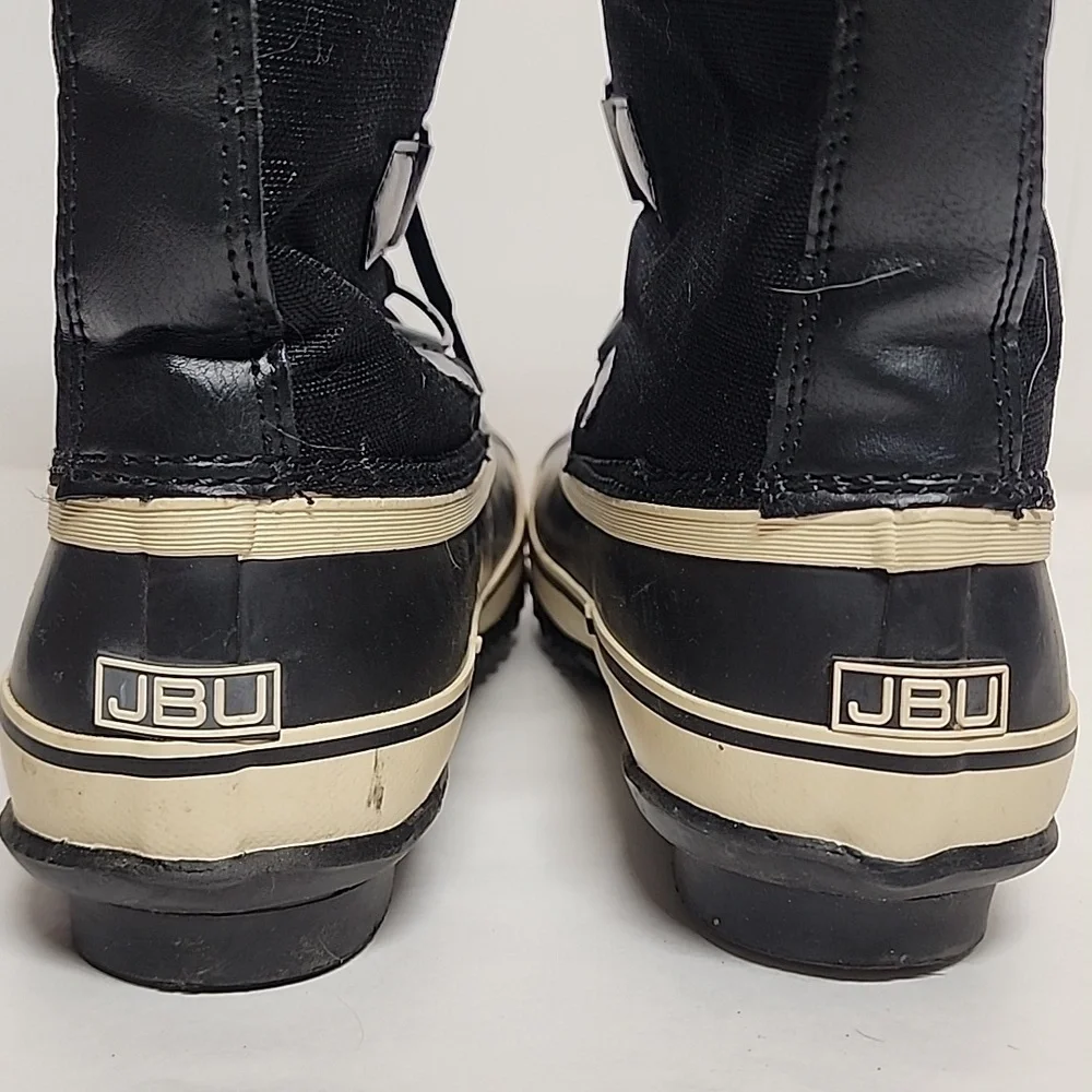 JBU Snowy Soft Faux Fur Sz 8M Women's Black Winter Boots